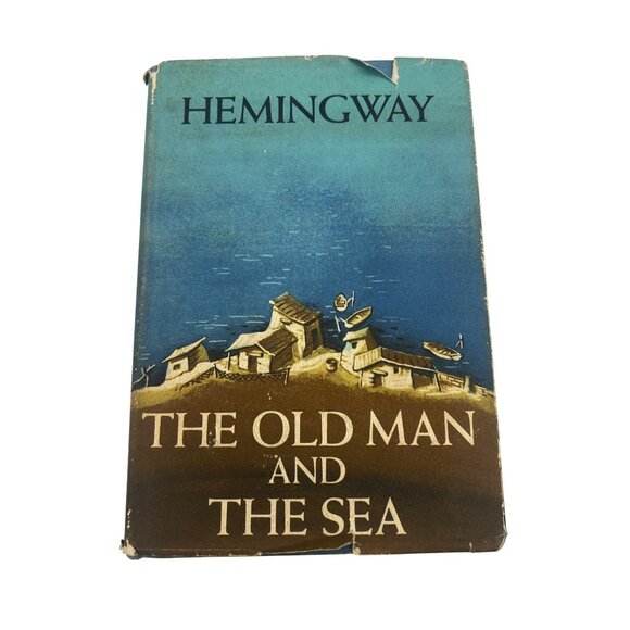 Charles Scribner's Sons Other - 1958 Hemingway - The Old Man and the Sea (16th Printing Hardcover + Dust Jacket)